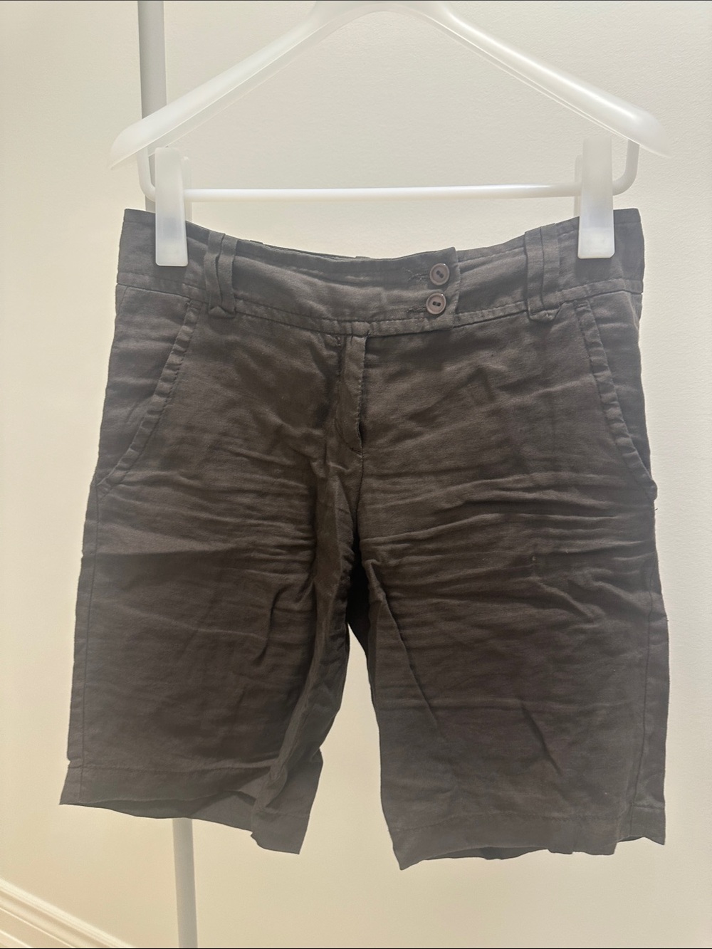 United Colors Of Benetton Women's High-Waist Dark Brown Shorts